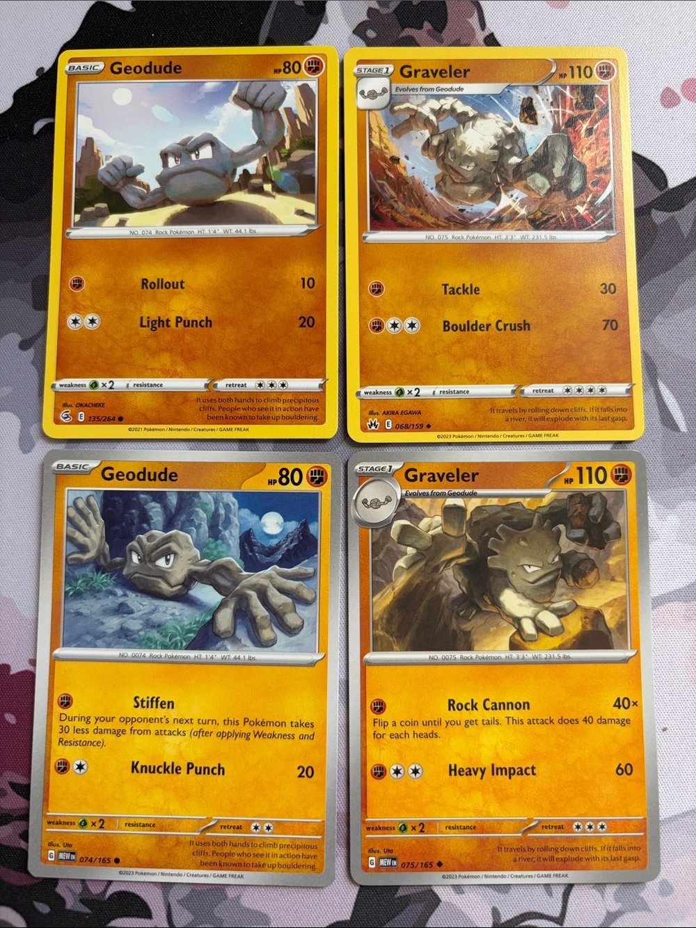 Geodude & Graveler Collection Lot | 4 Pokémon Cards | ✨5/$25✨